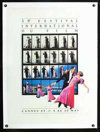 e192 38E FESTIVAL INTERNATIONAL DU FILM linen French 24x34 movie poster '85