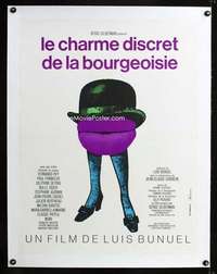 e200 DISCREET CHARM OF THE BOURGEOISIE linen French 23x32 movie poster '72