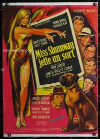 e204 MISS SHUMWAY GOES WEST linen French 22x30 movie poster '62 sexy!