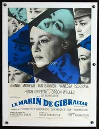 e205 SAILOR FROM GIBRALTAR linen French 23x31 movie poster '67 Moreau