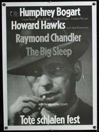 e461 BIG SLEEP linen German movie poster R72 Humphrey Bogart c/u!