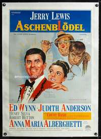 e470 CINDERFELLA linen German movie poster '60 Rockwell by Peltzer!