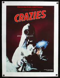 e471 CRAZIES linen German movie poster '73 George Romero horror!