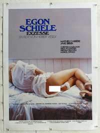 e473 EGON SCHIELE linen German movie poster '81 super sexy image!