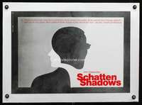 e499 SHADOWS linen German 16x23 movie poster '61 cool Hillmann art!