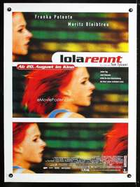 e491 RUN LOLA RUN linen advance German movie poster '98 Franka Potente