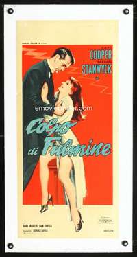 e236 BALL OF FIRE linen Italian locandina movie poster R59 Gary Cooper