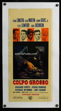 e242 OCEAN'S 11 linen Italian locandina movie poster '60 Ciriello art