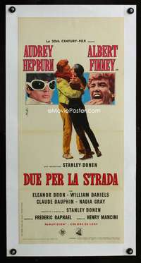 e244 TWO FOR THE ROAD linen Italian locandina movie poster '67 Nistri