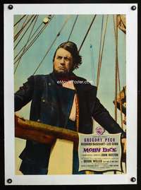 e224 MOBY DICK linen Italian photobusta movie poster '56 Gregory Peck