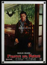 e225 ON THE WATERFRONT linen Italian photobusta movie poster R60