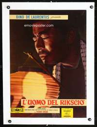 e226 RICKSHAW MAN linen Italian photobusta movie poster '58 Mifune