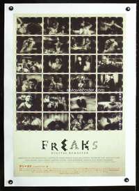 e317 FREAKS linen Japanese movie poster R2000s Tod Browning classic!
