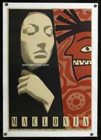 e270 MACLOVIA linen Polish 23x33 movie poster '48 great Fangor art!