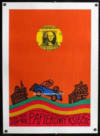 e271 PAPER MOON linen Polish 23x33 movie poster '73 great Flisak art!