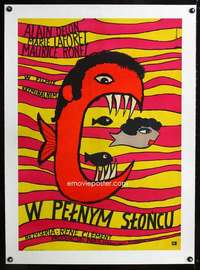 e272 PURPLE NOON linen Polish 23x33 movie poster '64 great Butenko art!