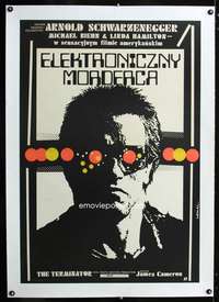e256 TERMINATOR linen Polish movie poster '87 Schwarzenegger by Erol!