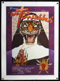 e289 ENTRE TINIEBLAS linen Spanish movie poster '83 Almodovar, wild!
