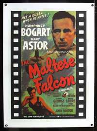 e296 MALTESE FALCON linen Spanish movie poster R87 Humphrey Bogart
