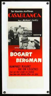 e159 CASABLANCA linen Swed 12x28 R73 Bogart, Bergman