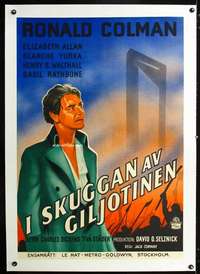 e154 TALE OF TWO CITIES linen Swedish movie poster '35 Ronald Colman