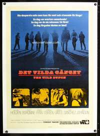 e155 WILD BUNCH linen Swedish movie poster '69 Sam Peckinpah classic!