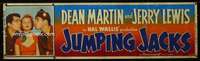 f026 JUMPING JACKS paper banner movie poster '52 Dean Martin & Jerry Lewis