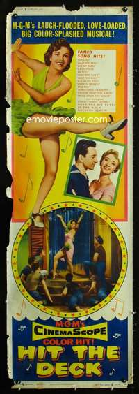 f028 HIT THE DECK door panel movie poster #1 '55 Debbie Reynolds
