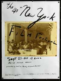 f052 40TH NEW YORK FILM FESTIVAL signed special 36x48 movie poster '02
