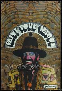 f053 PAINT YOUR WAGON special 24x36 '69 different Peter Max art of Alan Dexter in hat!