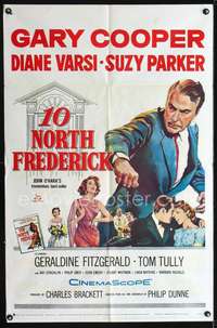 h003 10 NORTH FREDERICK one-sheet movie poster '58 Gary Cooper, Varsi
