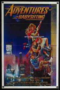 h013 ADVENTURES IN BABYSITTING one-sheet movie poster '87 Drew Struzan art!