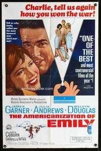 h022 AMERICANIZATION OF EMILY one-sheet movie poster '64 Garner, Andrews
