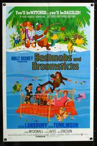 h042 BEDKNOBS & BROOMSTICKS one-sheet movie poster '71 Disney, Lansbury