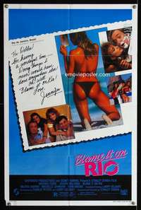 h070 BLAME IT ON RIO one-sheet movie poster '84 sexy Demi Moore, Caine