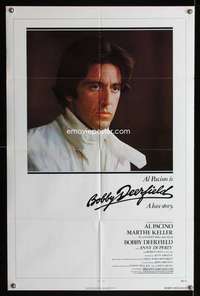 h076 BOBBY DEERFIELD one-sheet movie poster '77 Al Pacino, car racing!