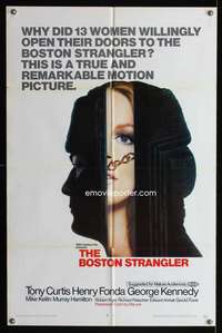 h083 BOSTON STRANGLER one-sheet movie poster '68 Tony Curtis, Henry Fonda