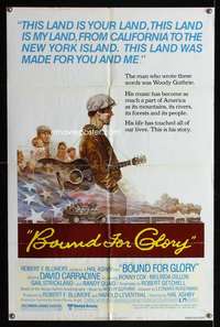 h084 BOUND FOR GLORY style B one-sheet movie poster '76 Carradine, Guthrie