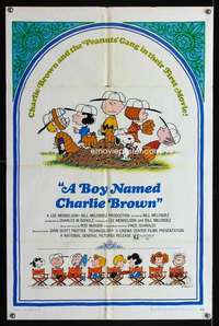 h089 BOY NAMED CHARLIE BROWN one-sheet movie poster '70 Peanuts, Snoopy!