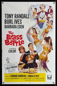 h094 BRASS BOTTLE one-sheet movie poster '64 Tony Randall, Burl Ives
