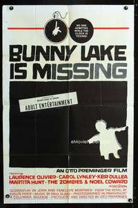 h100 BUNNY LAKE IS MISSING one-sheet movie poster '65 cool Saul Bass art!
