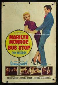 h102 BUS STOP one-sheet movie poster '56 sexy Marilyn Monroe, Don Murray