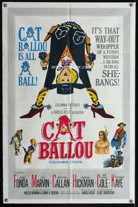 h118 CAT BALLOU int'l 1sh movie poster '65 classic Jane Fonda, Lee Marvin