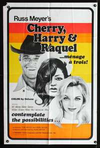 h124 CHERRY, HARRY & RAQUEL one-sheet movie poster '69 Russ Meyer, sexy!