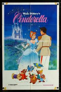 h128 CINDERELLA one-sheet movie poster R81 Walt Disney classic cartoon!