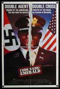 h130 CODE NAME EMERALD one-sheet movie poster '85 double agent Ed Harris!