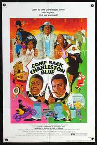 h131 COME BACK CHARLESTON BLUE style B one-sheet movie poster '72 Cambridge