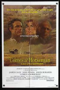 h133 COMES A HORSEMAN one-sheet movie poster '78 James Caan, Jane Fonda