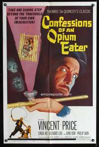 h135 CONFESSIONS OF AN OPIUM EATER one-sheet movie poster '62 Vincent Price