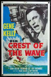 h143 CREST OF THE WAVE one-sheet movie poster '54 Gene Kelly, Boulting bros
